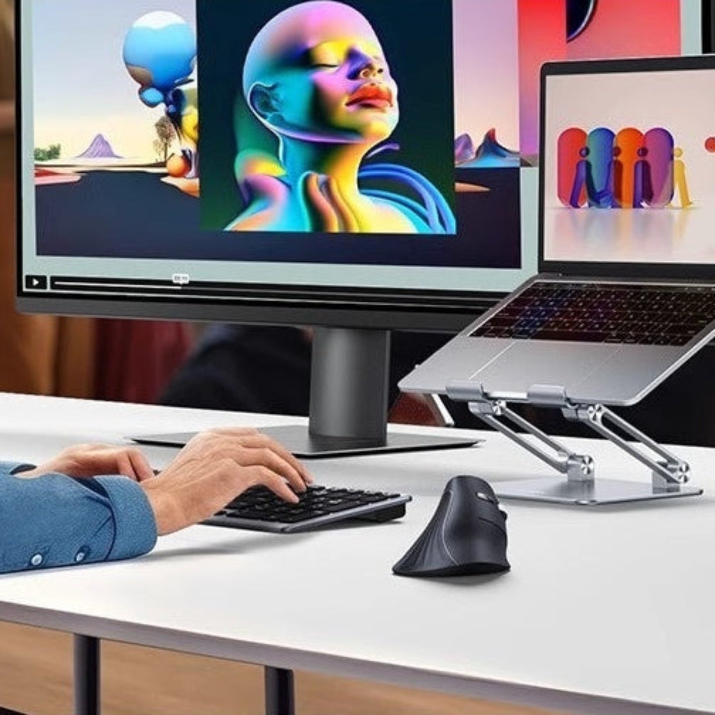 Ergonomic vertical mouse – reduce strain, work in comfort