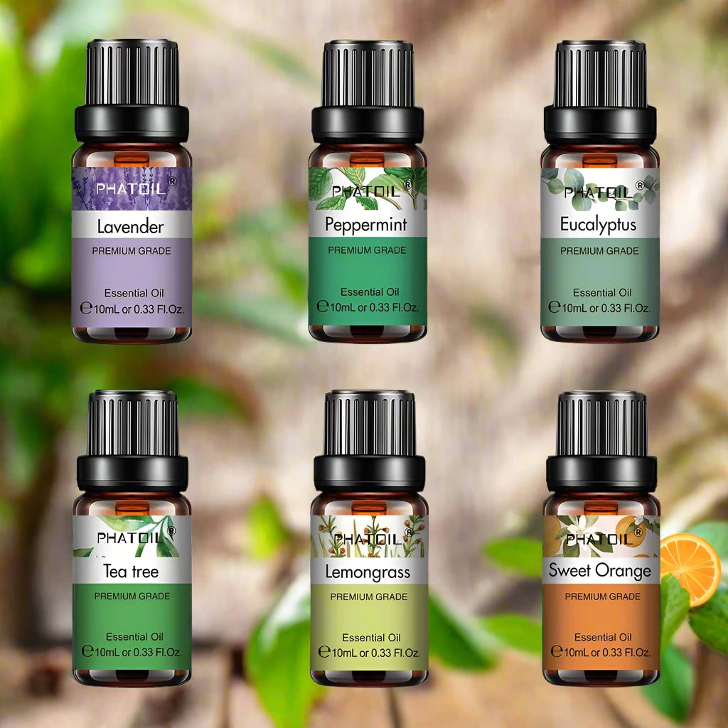 Essential Oil Set - 6 Pure Scents for Aromatherapy